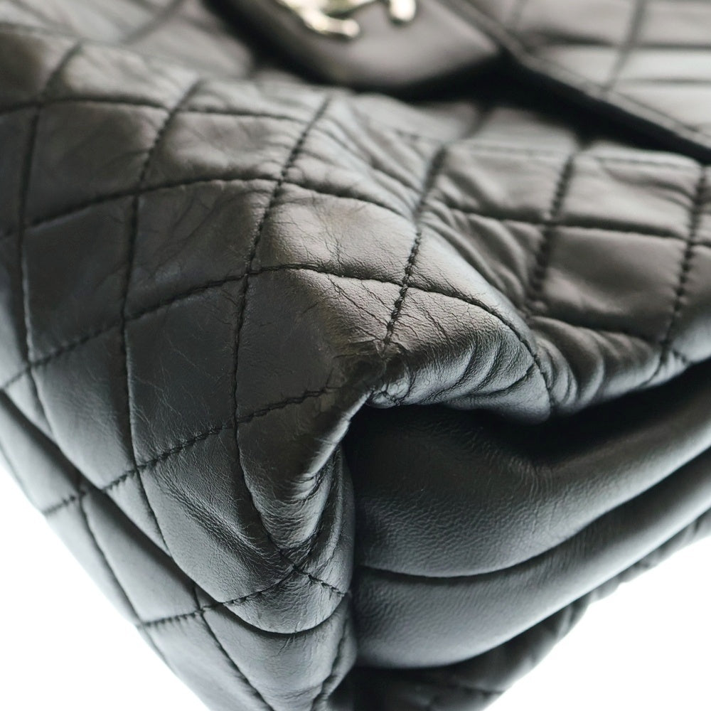 CHANEL(シャネル) マトラッセ30 ココマーク ラムスキン Sフラップ/Wチェーンショルダーバッグ SV金具 ブラック