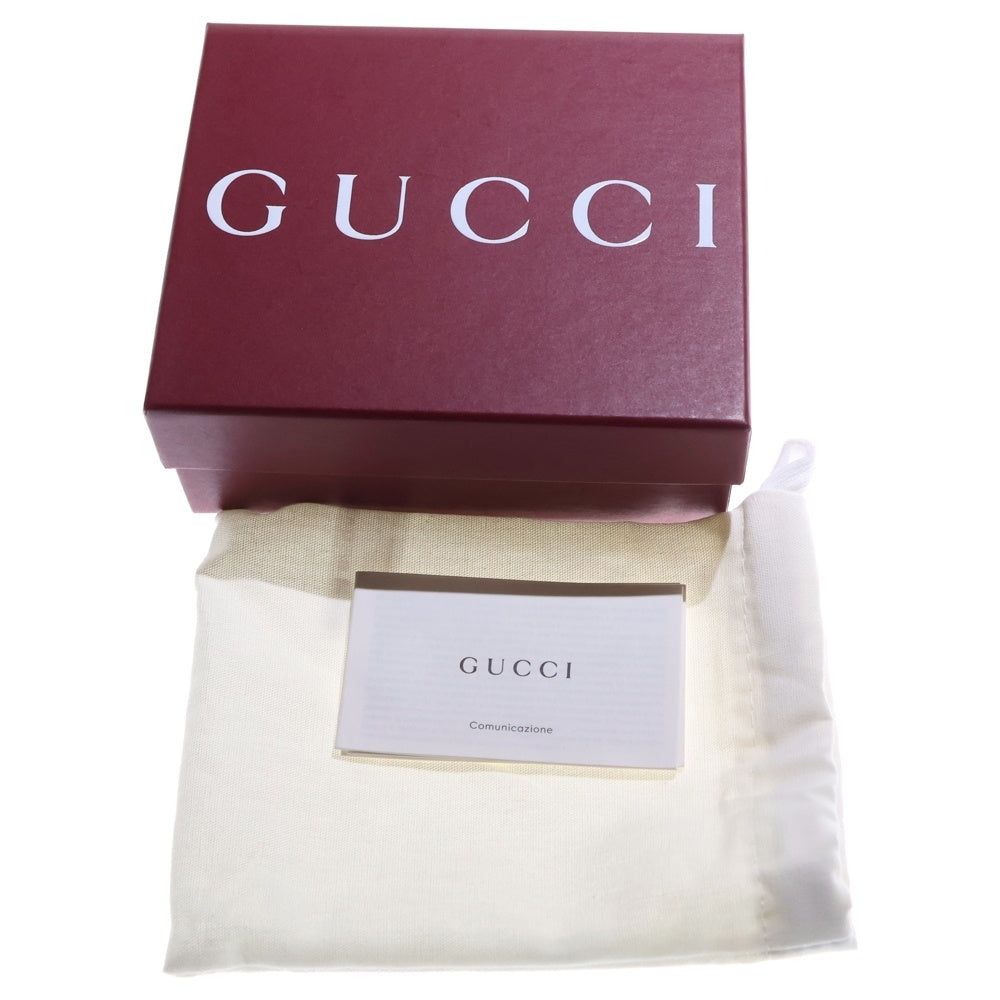 GUCCI(グッチ) GGスプリーム ディテール付き 三つ折り財布 コンパクトウォレット コインケース ベージュ レザー 769225 シルバー金具