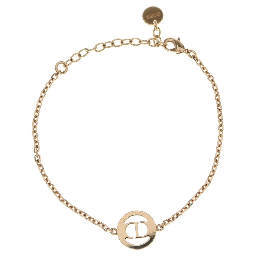 Christian Dior(クリスチャンディオール) Petit CD ロゴ ブレスレット ラインストーン ピンクゴールド GP