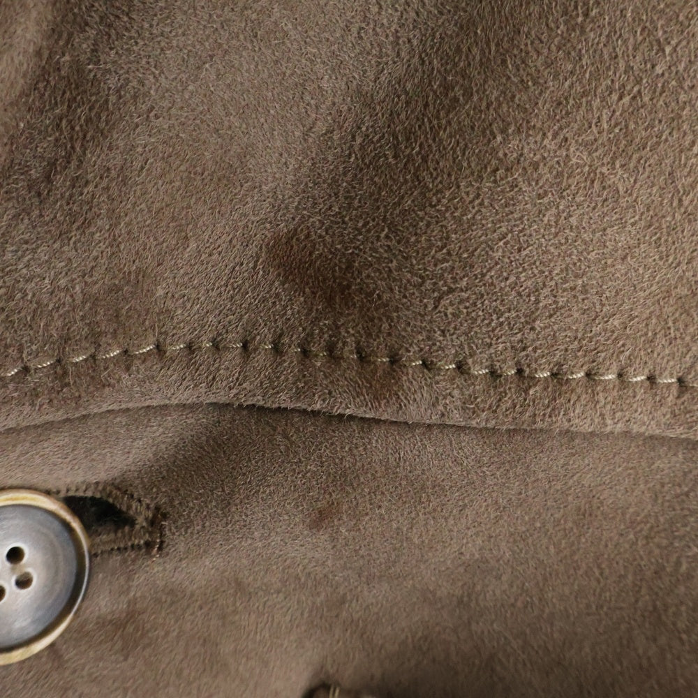 EMMETI(エンメティ) スエード ムートンレザー ボアライニング 4B ジャケット ブラウン 1125-343-4592