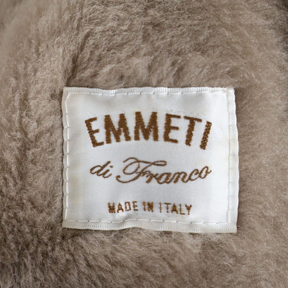 EMMETI(エンメティ) スエード ムートンレザー ボアライニング 4B ジャケット ブラウン 1125-343-4592