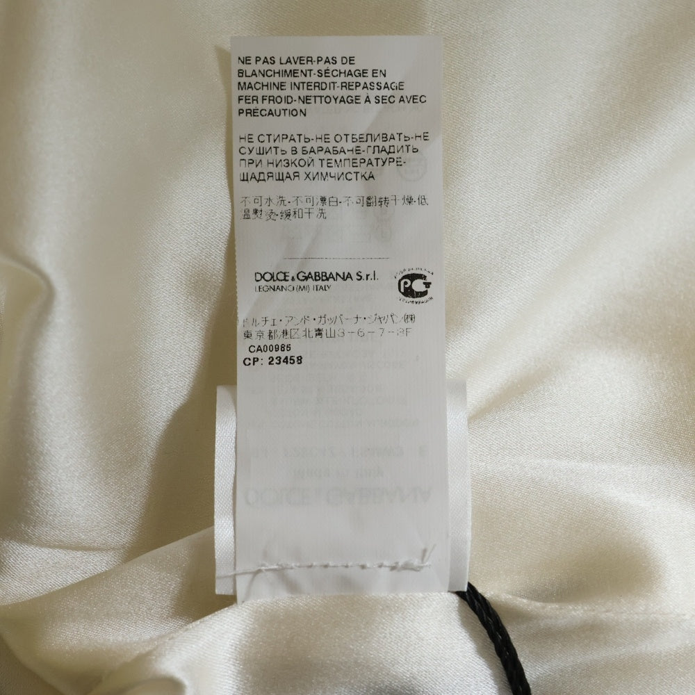 DOLCE & GABBANA(ドルチェアンドガッバーナ) レモン 総柄プリント スナップボタン ジャケット ホワイト/イエロー レディース F28C4Z