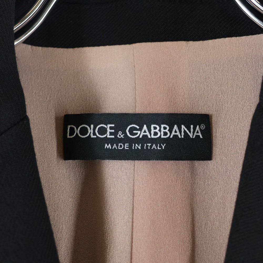 DOLCE & GABBANA(ドルチェアンドガッバーナ) ラウンドラペル スナップボタン 3B テーラードジャケット ブラック レディース F265CT