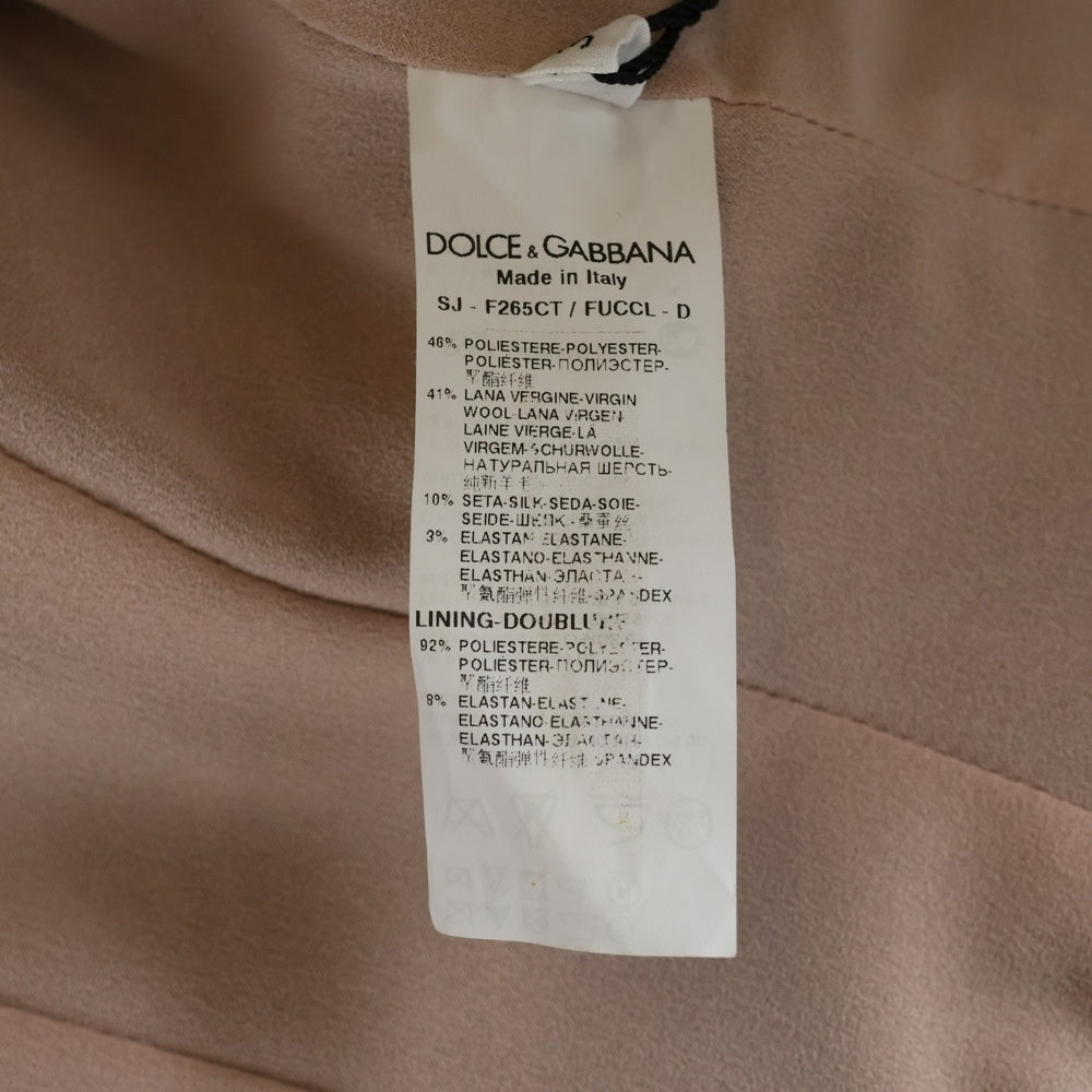 DOLCE & GABBANA(ドルチェアンドガッバーナ) ラウンドラペル スナップボタン 3B テーラードジャケット ブラック レディース F265CT