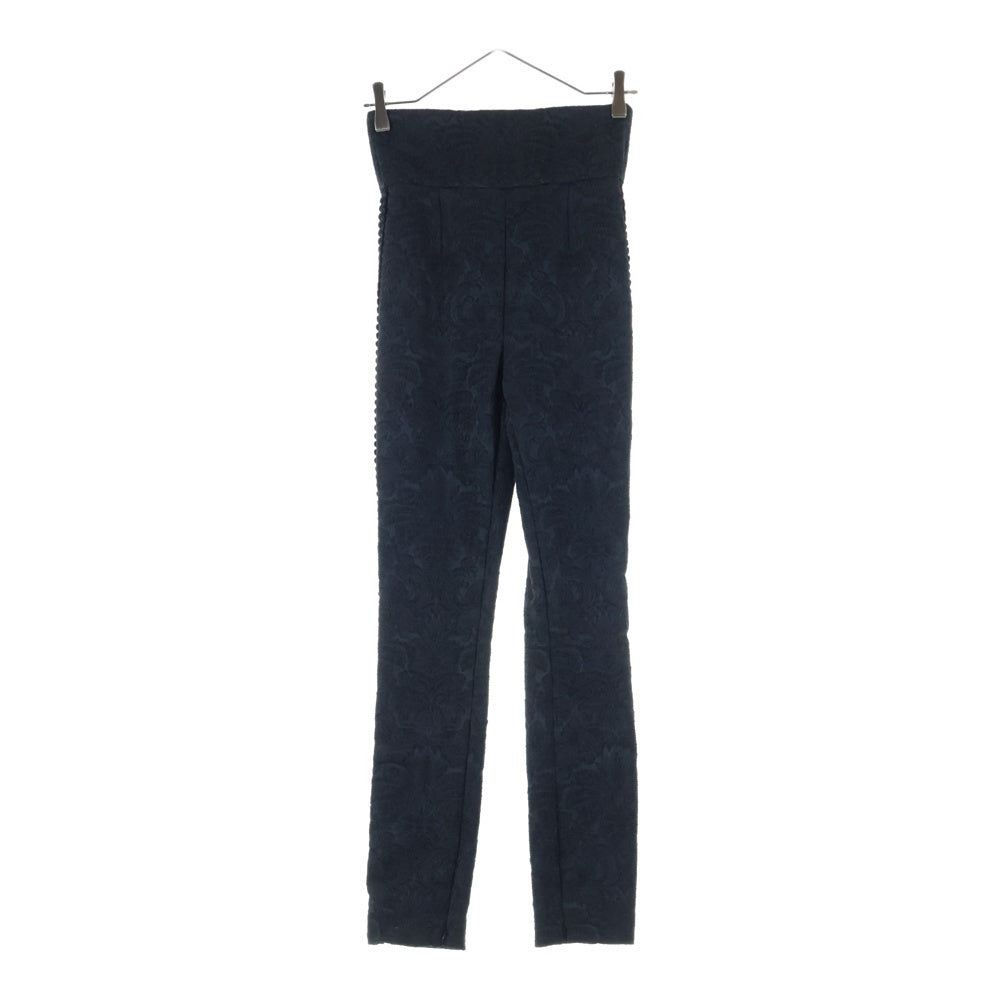 DOLCE & GABBANA(ドルチェアンドガッバーナ) セットアップ フラワー総柄ジャガード コード刺繍 ピークドラペル 2B テーラードジャケット ハイライズ スラックスパンツ ブラック レディース F29P7Z