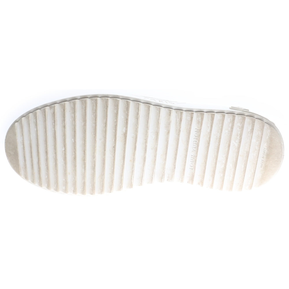 LOUIS VUITTON(ルイヴィトン) タイムアウト ライン モノグラム ロゴプリント レザー レースアップ ローカットシューズ スニーカー ホワイト/カーキ 1AA1C1 レディース