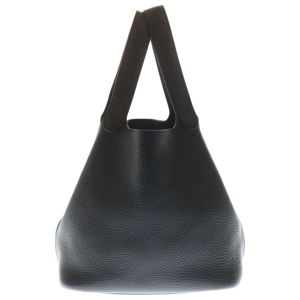 HERMES(エルメス) ピコタンロックMM ブラック トリヨンクレマンス ハンドバッグ シルバー金具 Z刻印 レディース