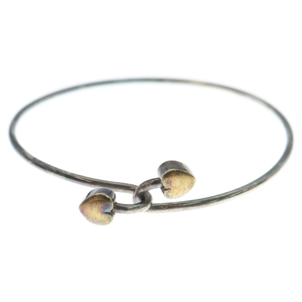 TIFFANY & Co.(ティファニー) ダブルハートフックバングル ブレスレット シルバー SV925/K18