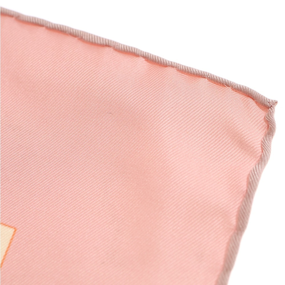 HERMES(エルメス) カレ90 GRANDS FONDS 深海 シルクスカーフ オレンジ×ピンク レディース