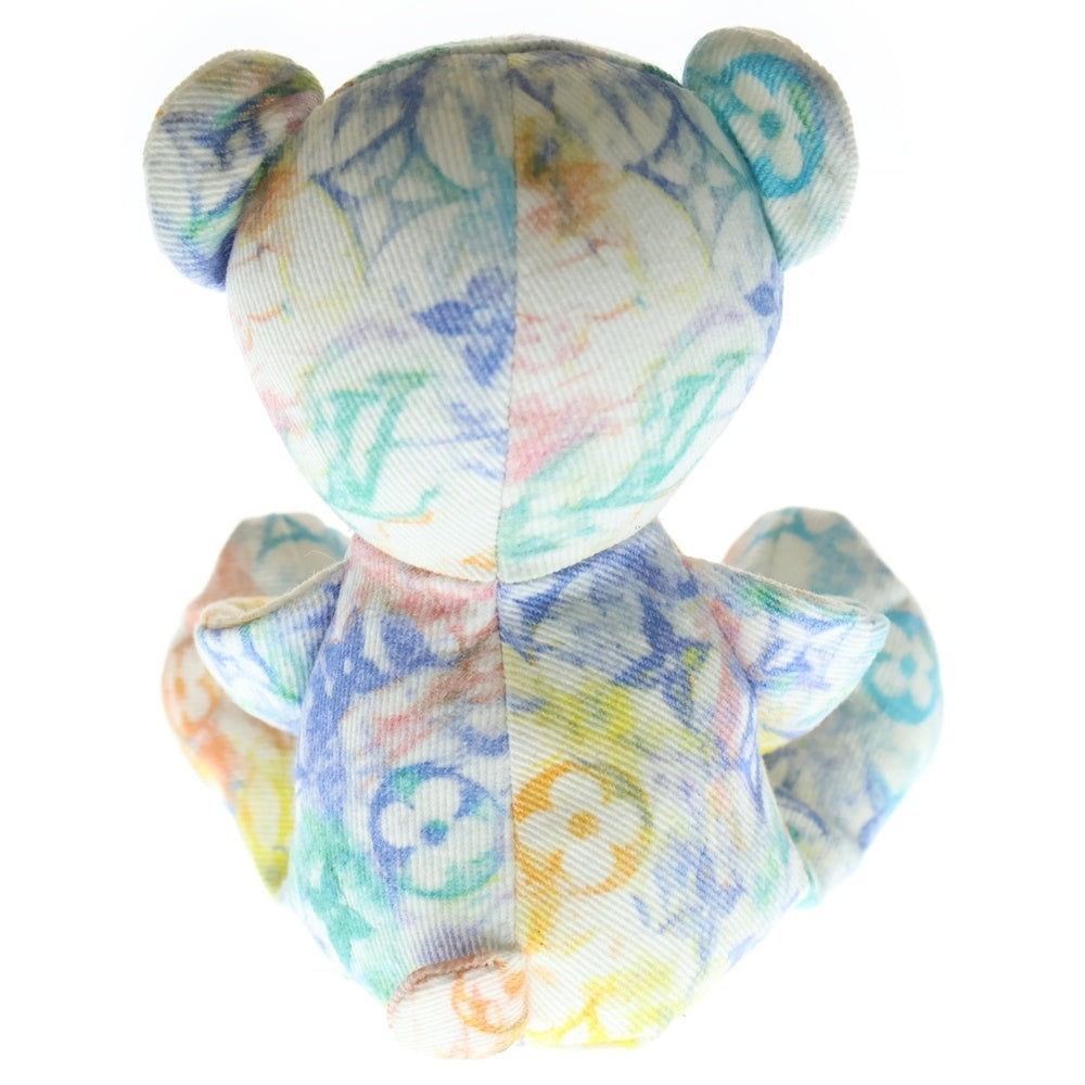 LOUIS VUITTON(ルイヴィトン) モノグラム ドゥドゥ ルイ ぬいぐるみ テディベア ブルー コットン GI0502 レディース