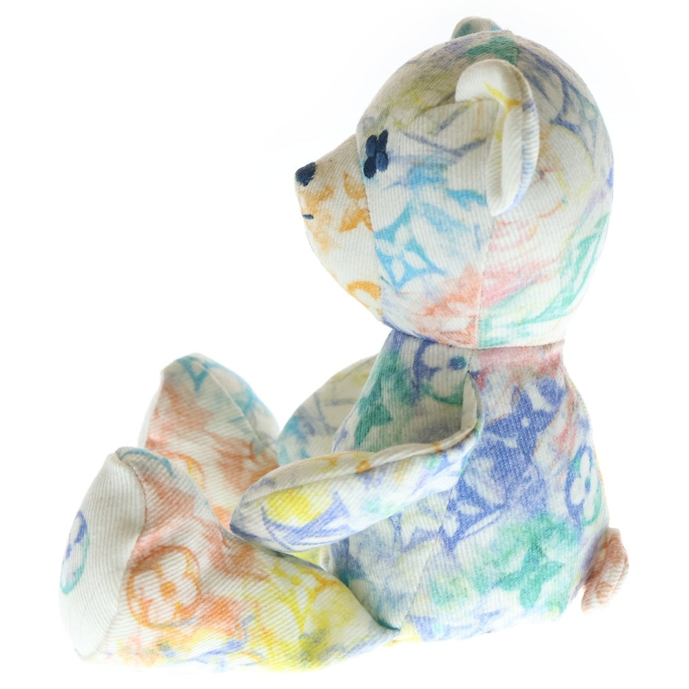 LOUIS VUITTON(ルイヴィトン) モノグラム ドゥドゥ ルイ ぬいぐるみ テディベア ブルー コットン GI0502 レディース