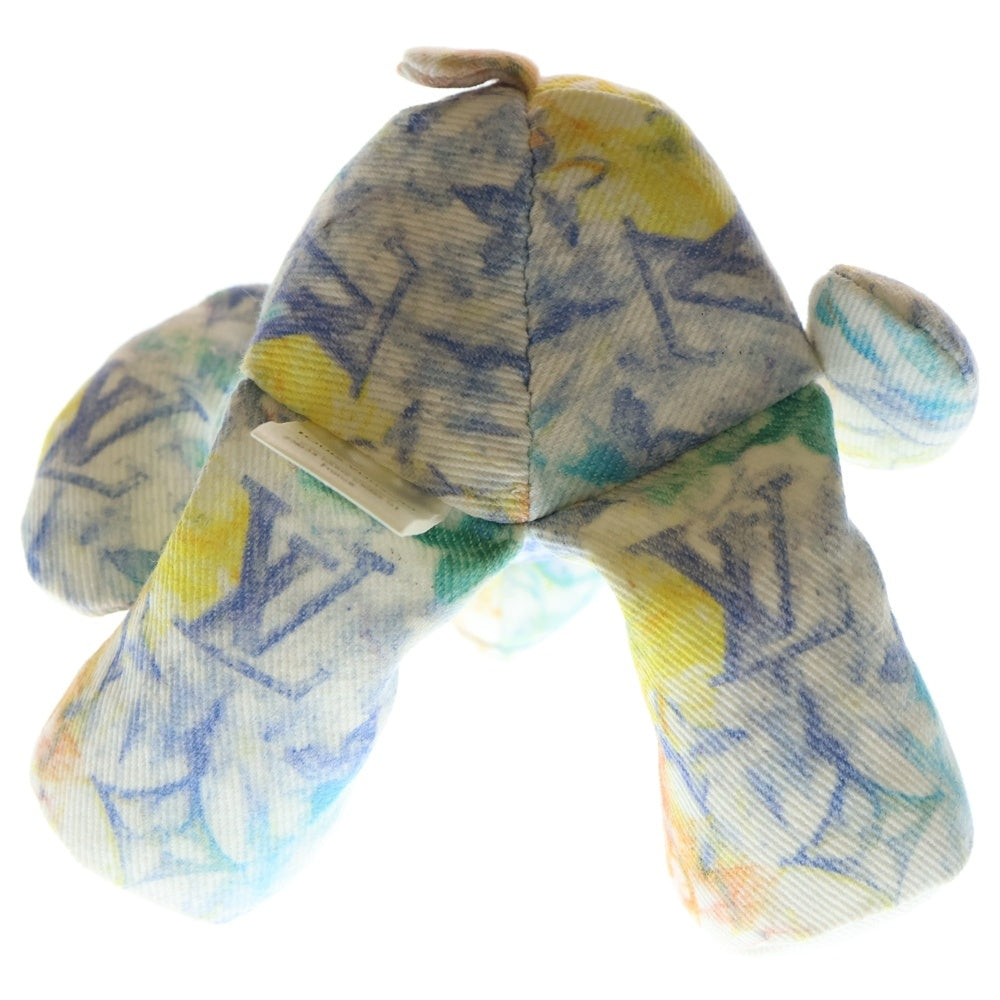 LOUIS VUITTON(ルイヴィトン) モノグラム ドゥドゥ ルイ ぬいぐるみ テディベア ブルー コットン GI0502 レディース