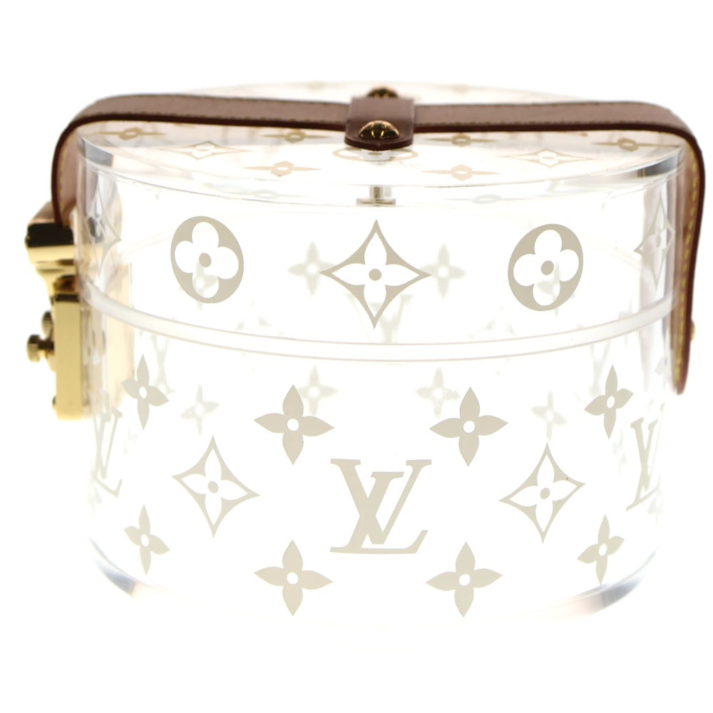 LOUIS VUITTON(ルイヴィトン) モノグラム ボワット スコット コスメケース クリア プラスティック×レザー GI0203