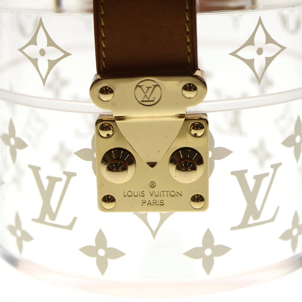 LOUIS VUITTON(ルイヴィトン) モノグラム ボワット スコット コスメケース クリア プラスティック×レザー GI0203