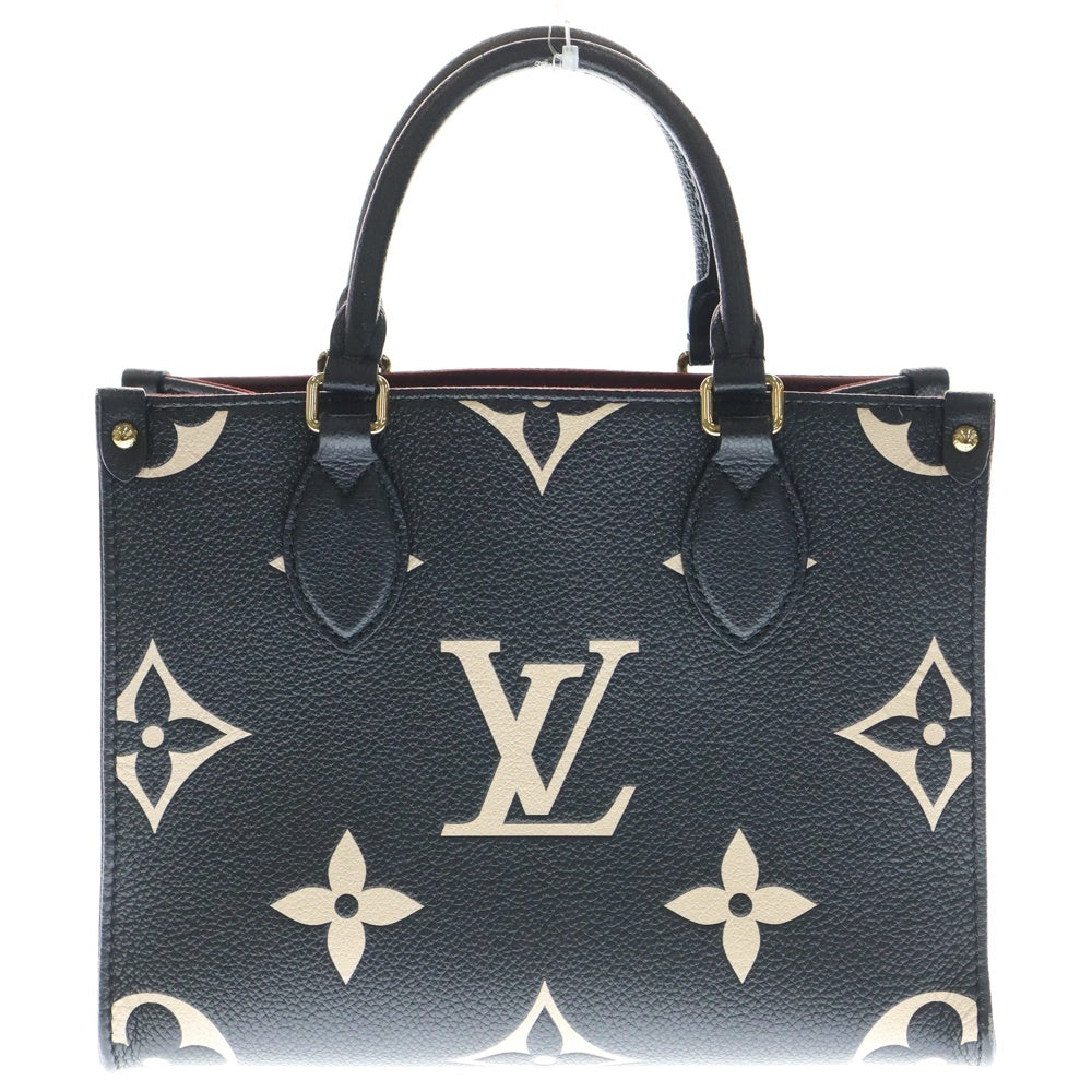 LOUIS VUITTON(ルイヴィトン) モノグラムアンプラント オンザゴーPM レザー2WAYショルダーバッグ ハンドバッグ ブラック M45659 ICタイプ レディース