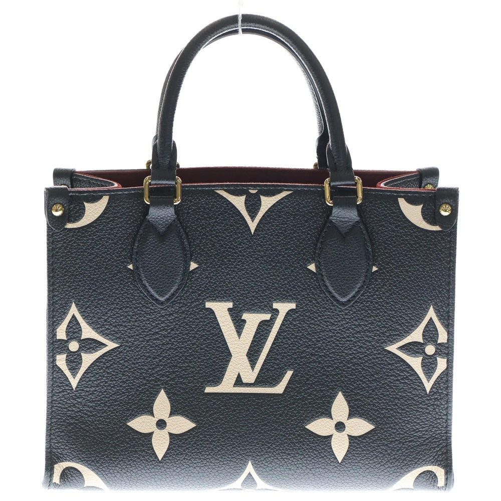 LOUIS VUITTON(ルイヴィトン) モノグラムアンプラント オンザゴーPM レザー2WAYショルダーバッグ ハンドバッグ ブラック M45659 ICタイプ レディース