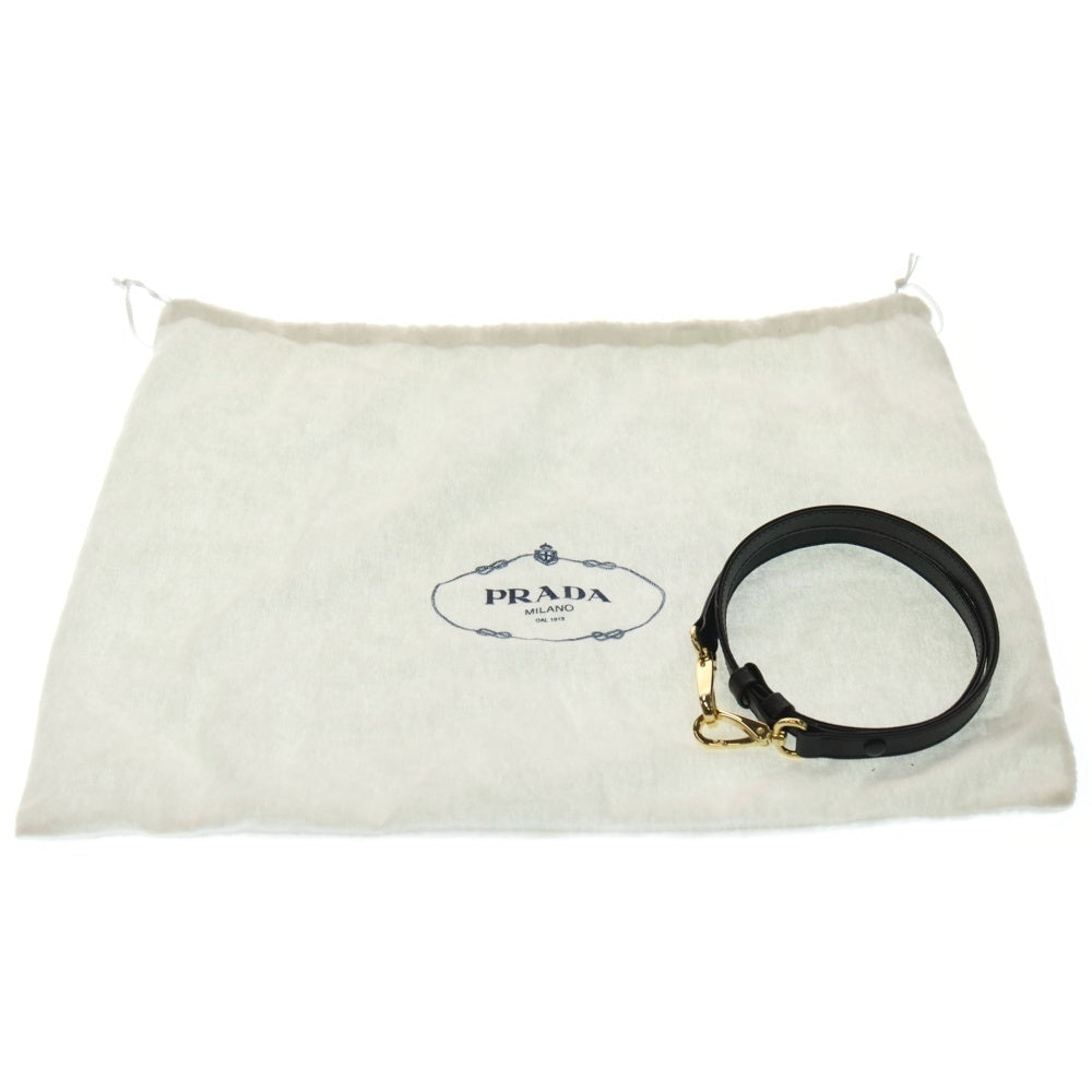 PRADA(プラダ) リナイロン デュエット バケットバッグ ハンドバッグ チェーンバッグ ミニバッグ ショルダーバッグ ブラック ナイロン 1BH038 ゴールド金具 レディース