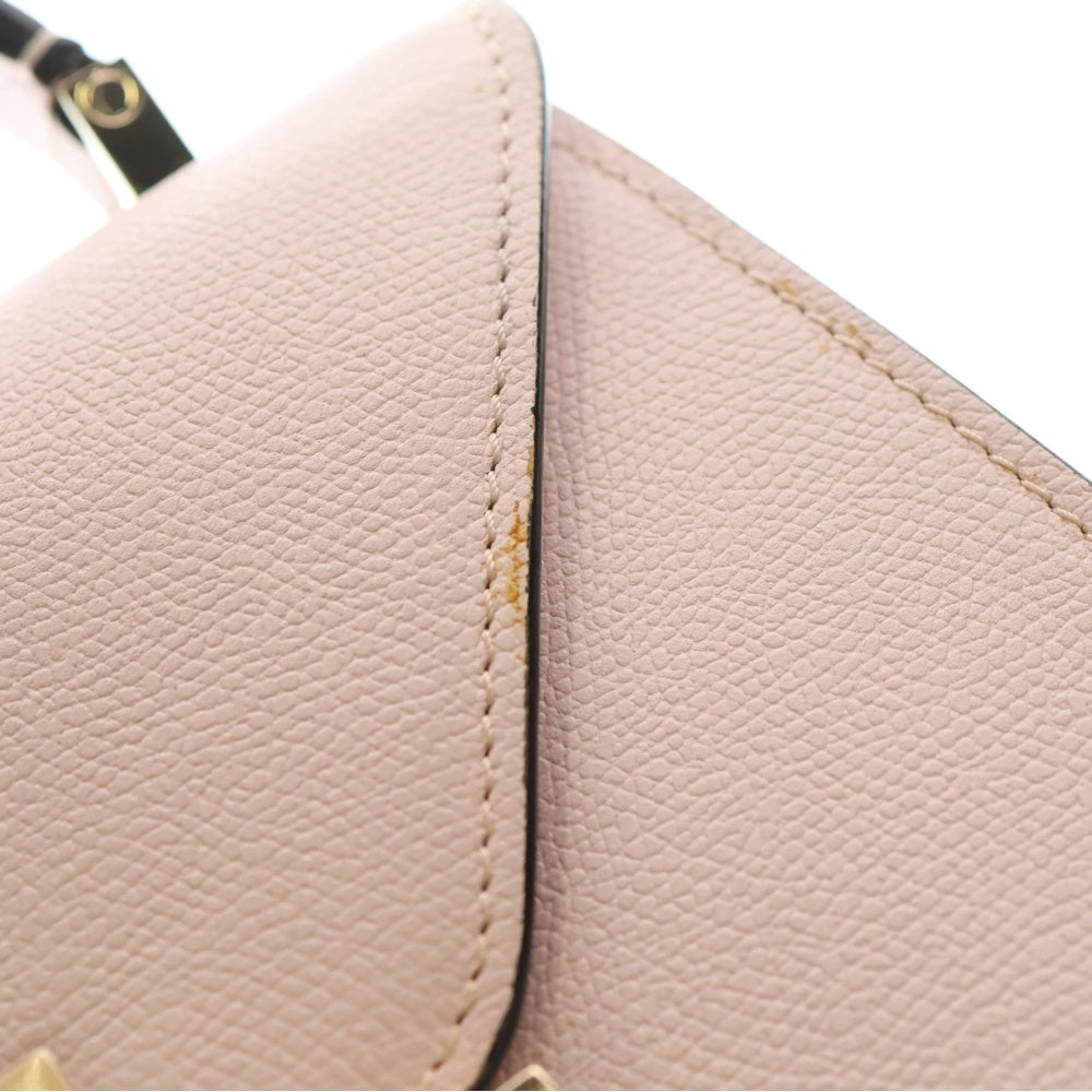 Valextra(ヴァレクストラ) ミニイジィデ 2wayハンドバッグ ショルダーバッグ ライトピンク レザー ゴールド金具 レディース