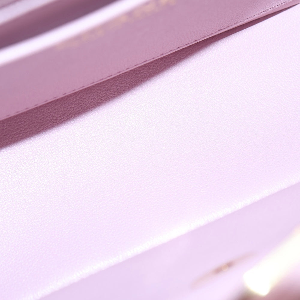 CHANEL(シャネル) マトラッセ ココマーク ターンロック ミニフラップ トップハンドル キャビアスキン レザー 2WAY ハンド チェーンショルダーバッグ ゴールド金具 ピンク AS4956 レディース