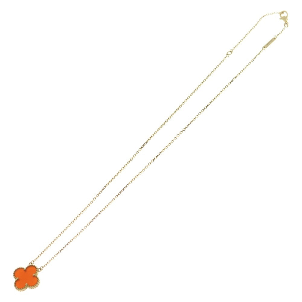 Van Cleef & Arpels(ヴァンクリーフアンドアーペル) ヴィンテージアルハンブラ カーネリアン イエローゴールド Au750YG ジュエリー レディース