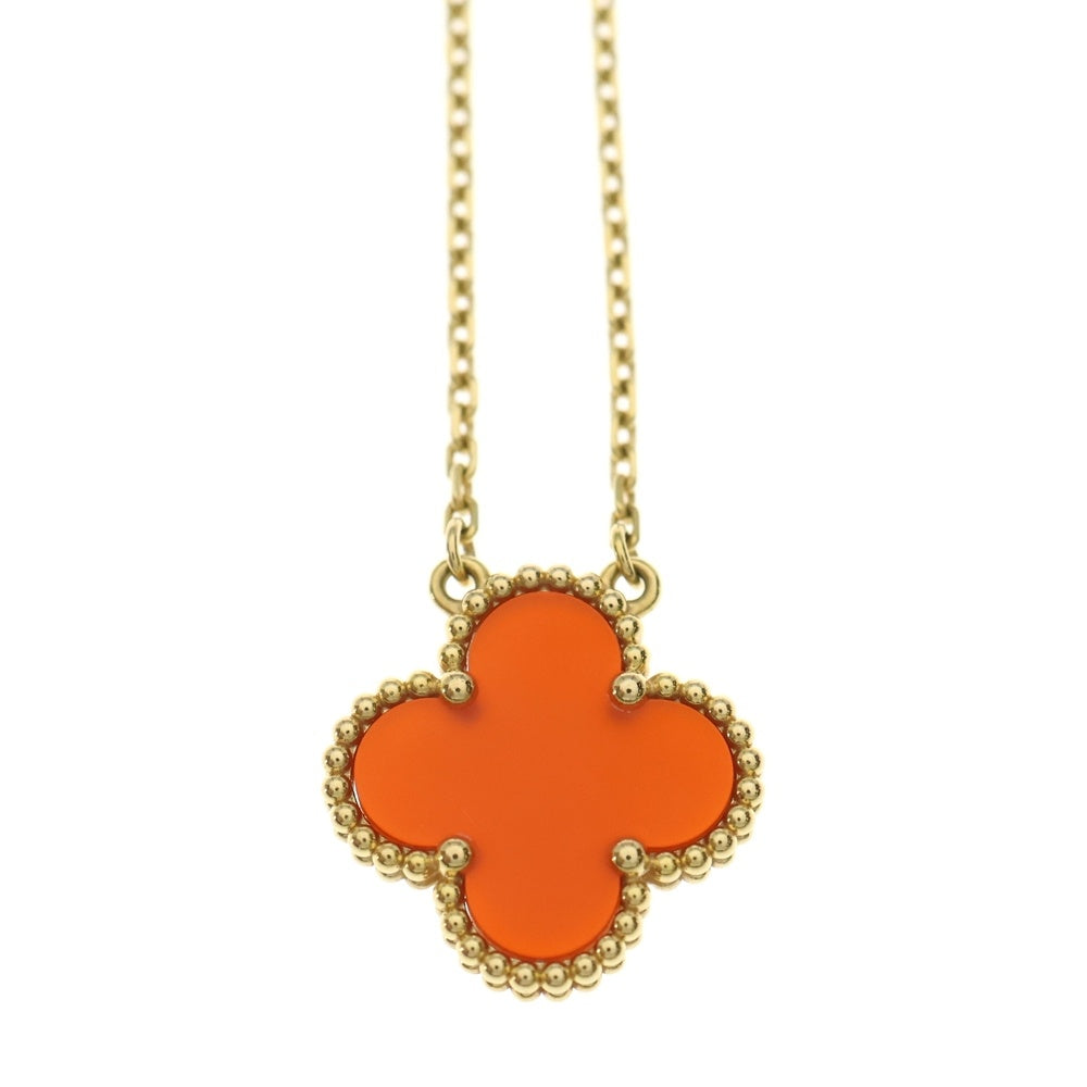 Van Cleef & Arpels(ヴァンクリーフアンドアーペル) ヴィンテージアルハンブラ カーネリアン イエローゴールド Au750YG ジュエリー レディース