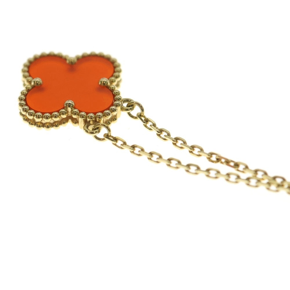 Van Cleef & Arpels(ヴァンクリーフアンドアーペル) ヴィンテージアルハンブラ カーネリアン イエローゴールド Au750YG ジュエリー レディース