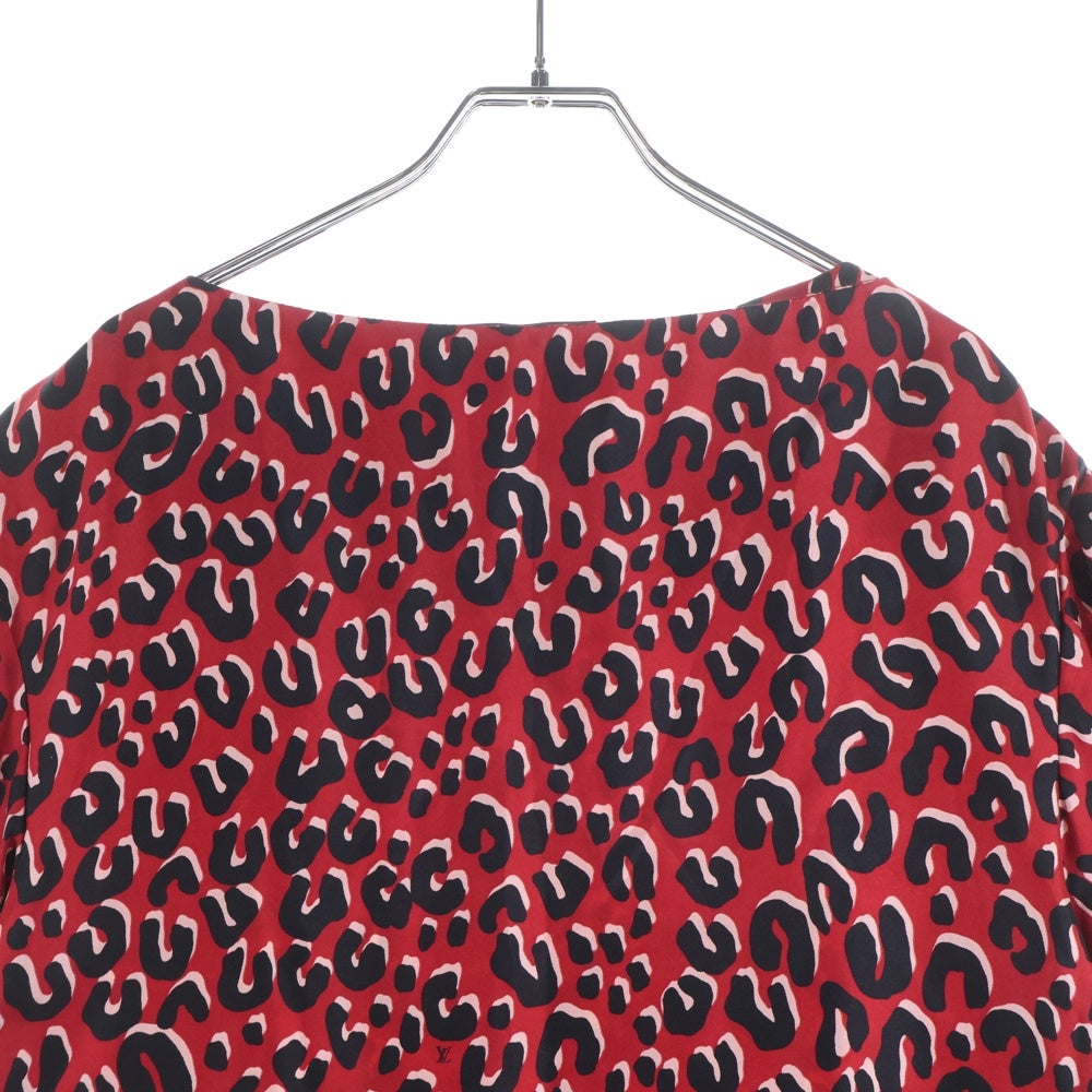 LOUIS VUITTON(ルイヴィトン) 半袖ワンピース アニマル柄 レッド