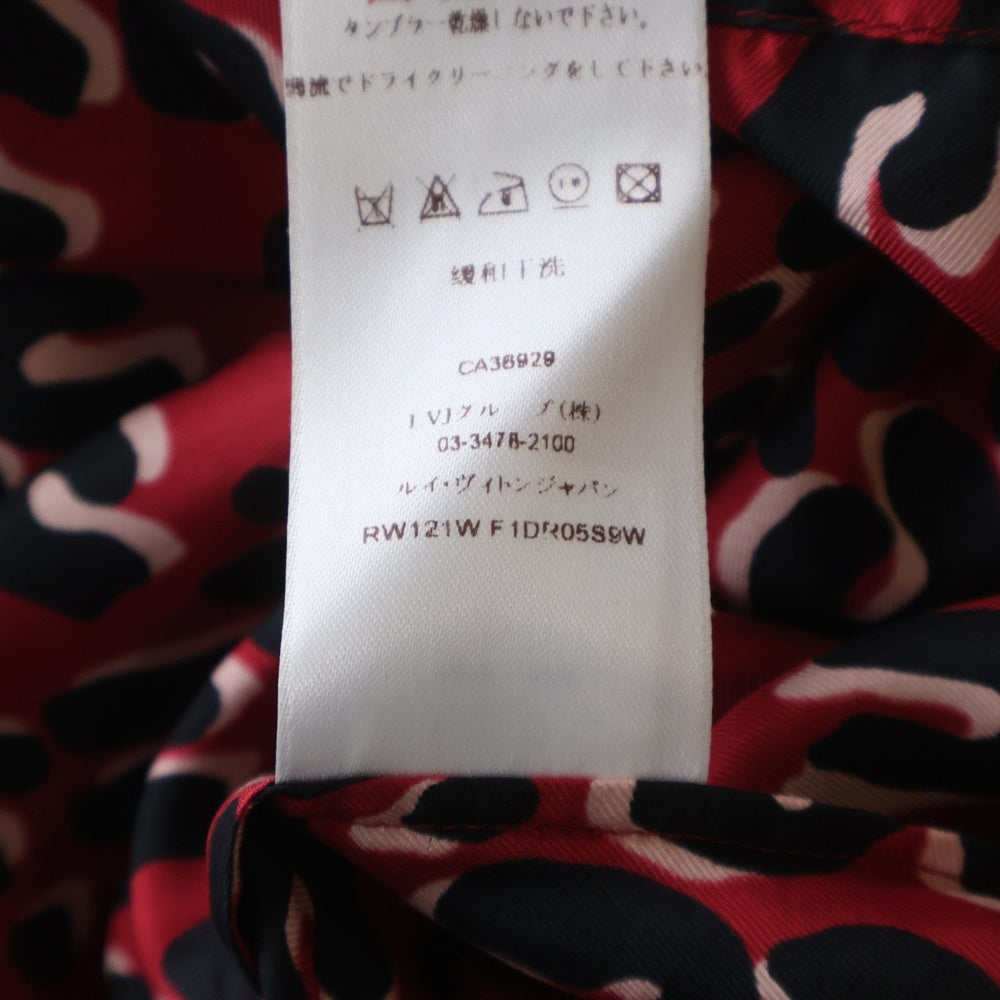 LOUIS VUITTON(ルイヴィトン) 半袖ワンピース アニマル柄 レッド