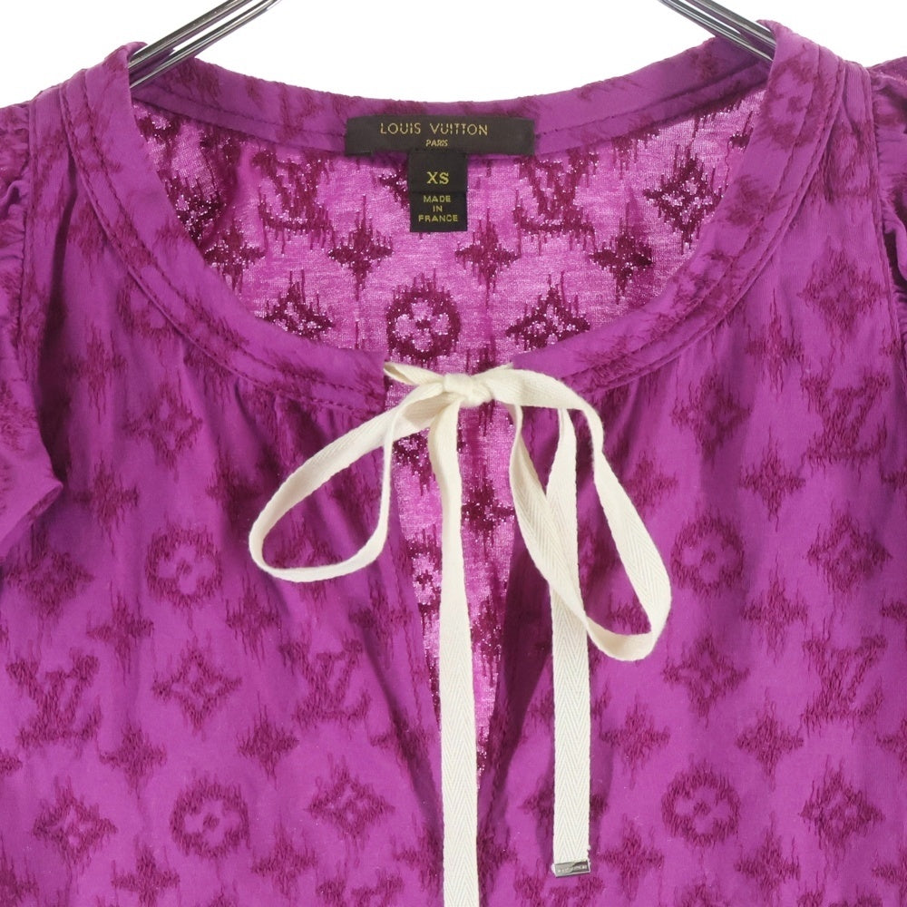 LOUIS VUITTON(ルイヴィトン) 11SS モノグラム フリルカットソー パープル RW111W WSTS19JEP レディース