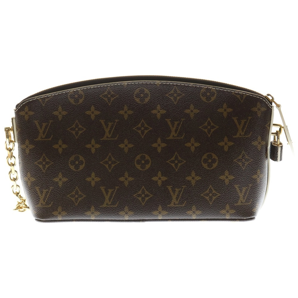 LOUIS VUITTON(ルイヴィトン) シャイニーモノグラム ロックイットクラッチ セカンドバッグ ポーチ ケース ブラウン×ホワイト PVC M40596 ゴールド金具 レディース
