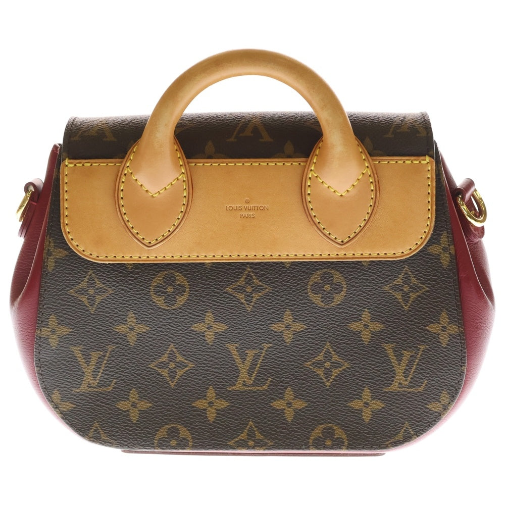 LOUIS VUITTON(ルイヴィトン) モノグラム エデンPM 2WAYバッグ ハンドバッグ ショルダーバッグ ブラウン×レッド レザー×PVC M40814 ゴールド金具 レディース