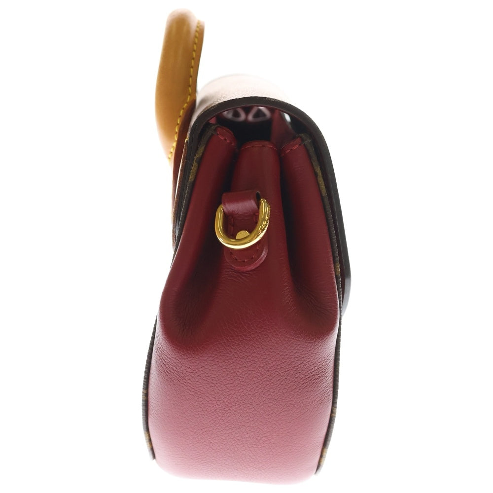 LOUIS VUITTON(ルイヴィトン) モノグラム エデンPM 2WAYバッグ ハンドバッグ ショルダーバッグ ブラウン×レッド レザー×PVC M40814 ゴールド金具 レディース