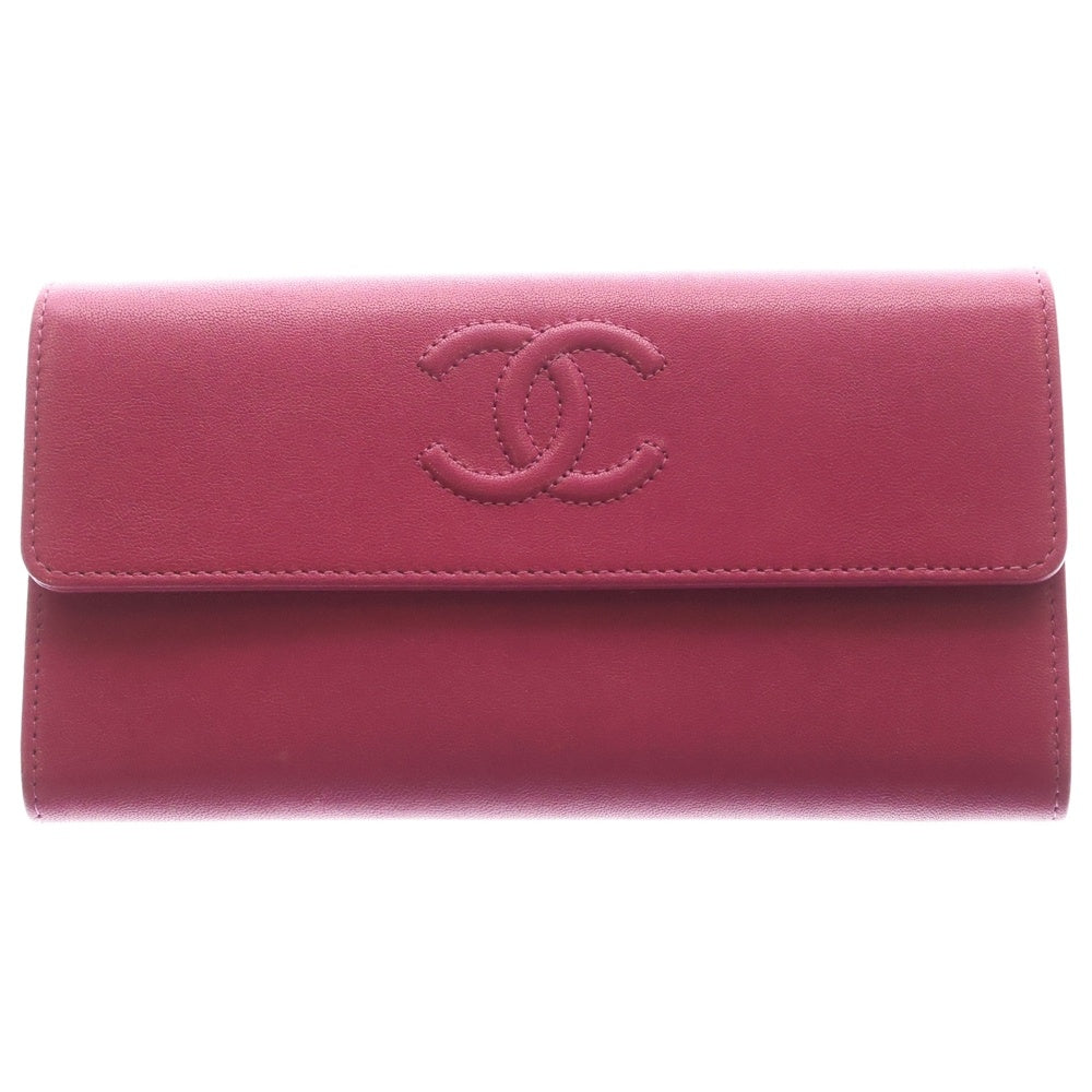 CHANEL(シャネル) ココマーク 長財布 ピンク レザー 28番台 レディース
