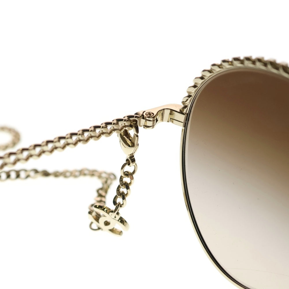 CHANEL(シャネル) ココマーク チェーンサングラス ゴールド
