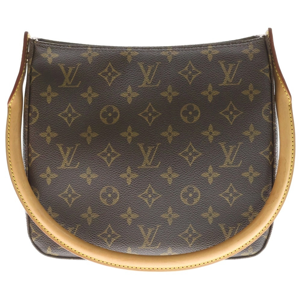 LOUIS VUITTON(ルイヴィトン) モノグラム ルーピングMM PVC レザー ショルダーバッグ ブラウン M51146 レディース