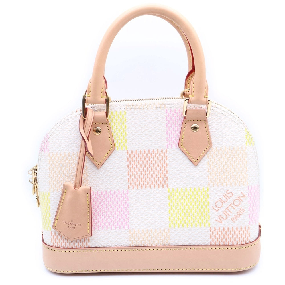 LOUIS VUITTON(ルイヴィトン) ダミエリシャス アルマBB 2WAYバッグ ショルダーバッグ ハンドバッグ ホワイト×ブラウン ピーチ N40516 ゴールド金具 レディース