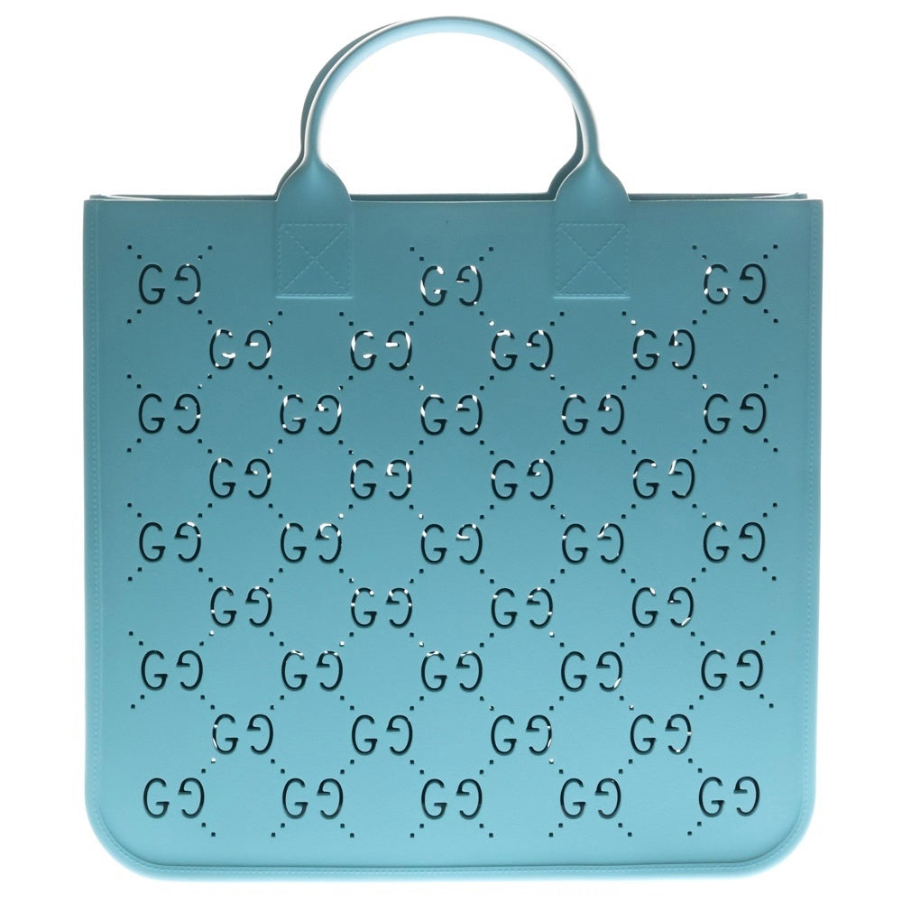 GUCCI(グッチ) GGスプリーム チルドレンズ トートバッグ ハンドバッグ ターコイズブルー ラバー 679365