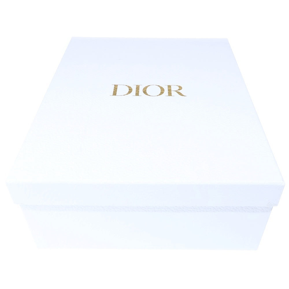 DIOR(ディオール) CDロゴ フラワー レザー ストラップ ヒール サンダル シューズ ブラック レディース