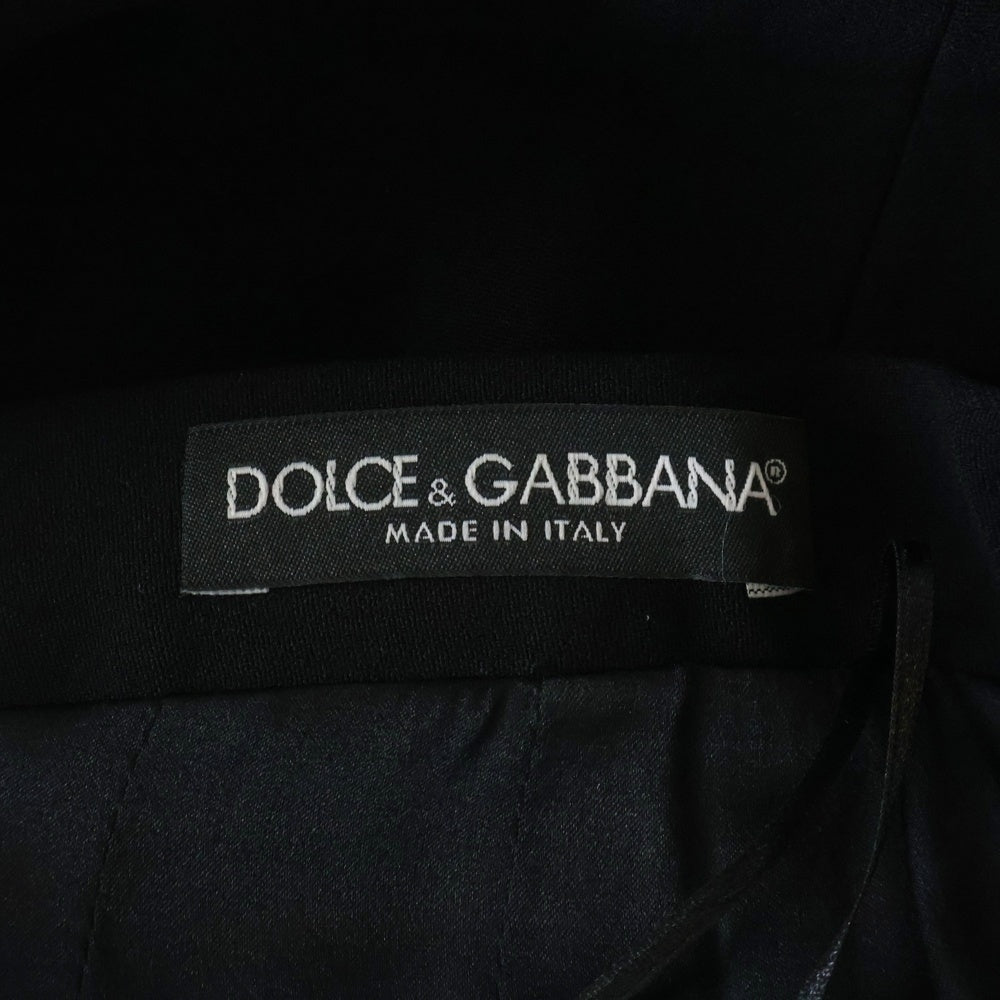 DOLCE & GABBANA(ドルチェアンドガッバーナ) レーヨン タイト ミディアム スカート ブラック レディース F4K68T