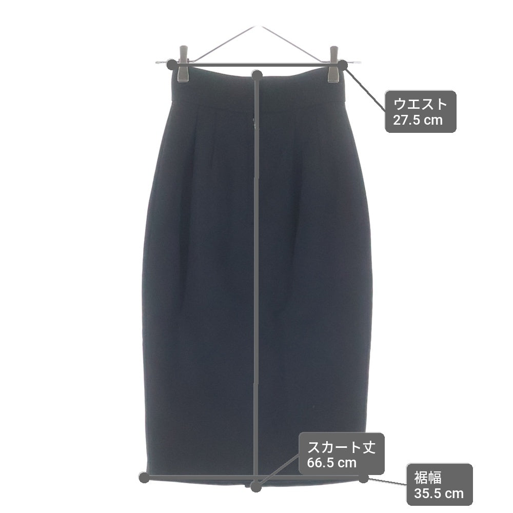 DOLCE & GABBANA(ドルチェアンドガッバーナ) ウール ミディアム タイト スカート ブラック レディース F4S27T