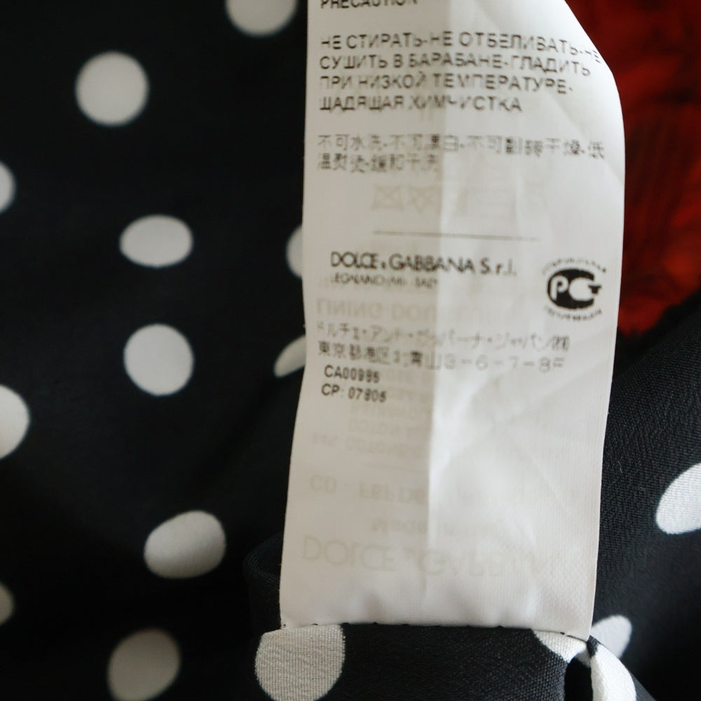 DOLCE & GABBANA(ドルチェアンドガッバーナ) フラワー総柄プリント ジャガード ノースリーブワンピース ブラック レディース F6PD6T