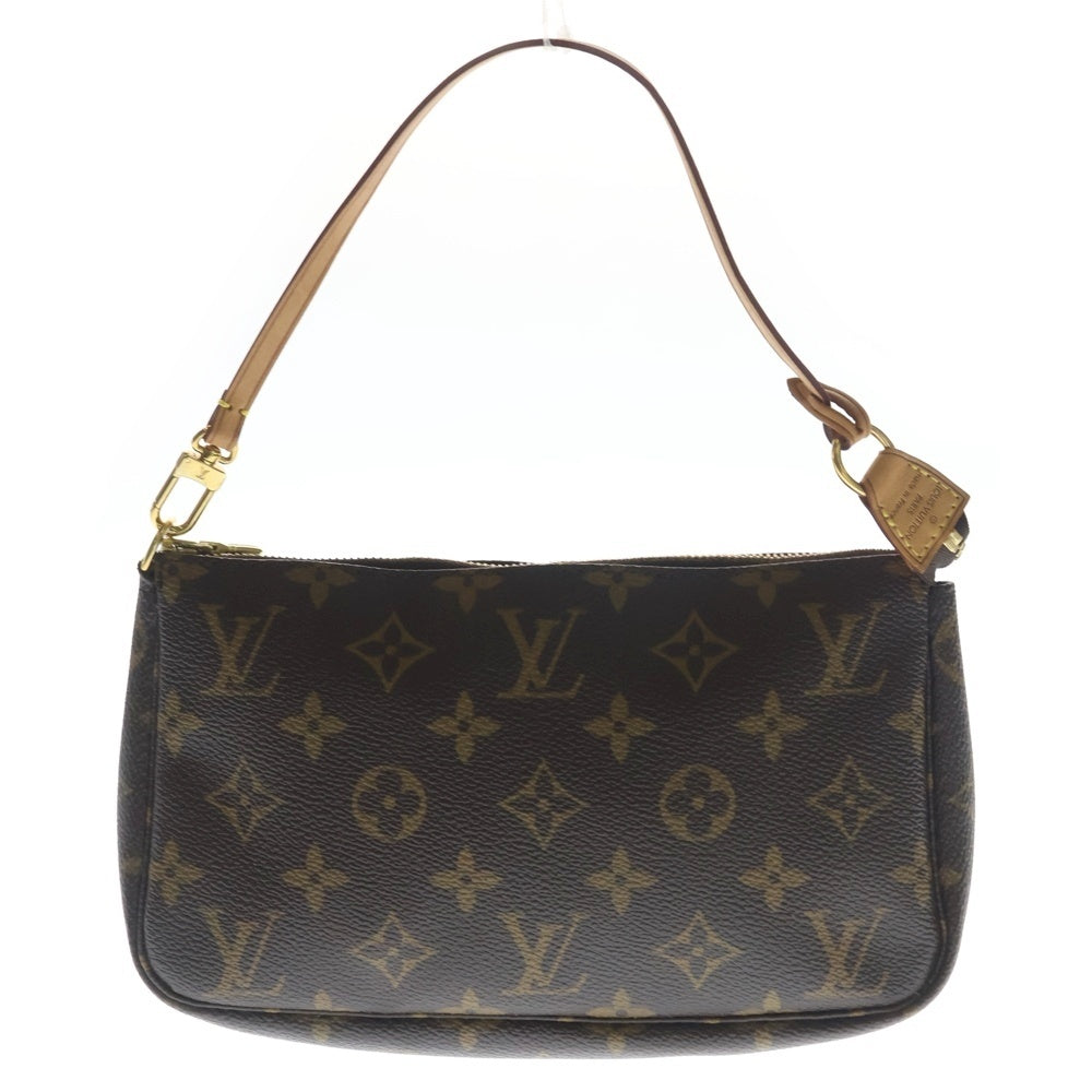 LOUIS VUITTON(ルイヴィトン) ポシェットアクセソワール モノグラム PVC レザー アクセサリーポーチ ハンドバッグ ゴールド金具 ブラウン M51980 レディース