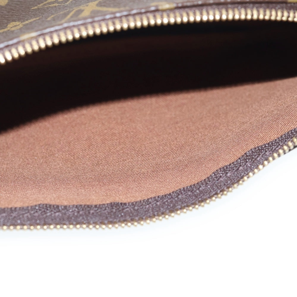 LOUIS VUITTON(ルイヴィトン) ポシェットアクセソワール モノグラム PVC レザー アクセサリーポーチ ハンドバッグ ゴールド金具 ブラウン M51980 レディース