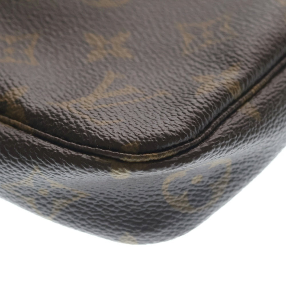 LOUIS VUITTON(ルイヴィトン) ポシェットアクセソワール モノグラム PVC レザー アクセサリーポーチ ハンドバッグ ゴールド金具 ブラウン M51980 レディース