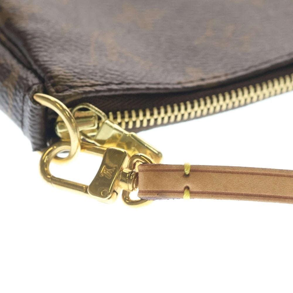 LOUIS VUITTON(ルイヴィトン) ポシェットアクセソワール モノグラム PVC レザー アクセサリーポーチ ハンドバッグ ゴールド金具 ブラウン M51980 レディース