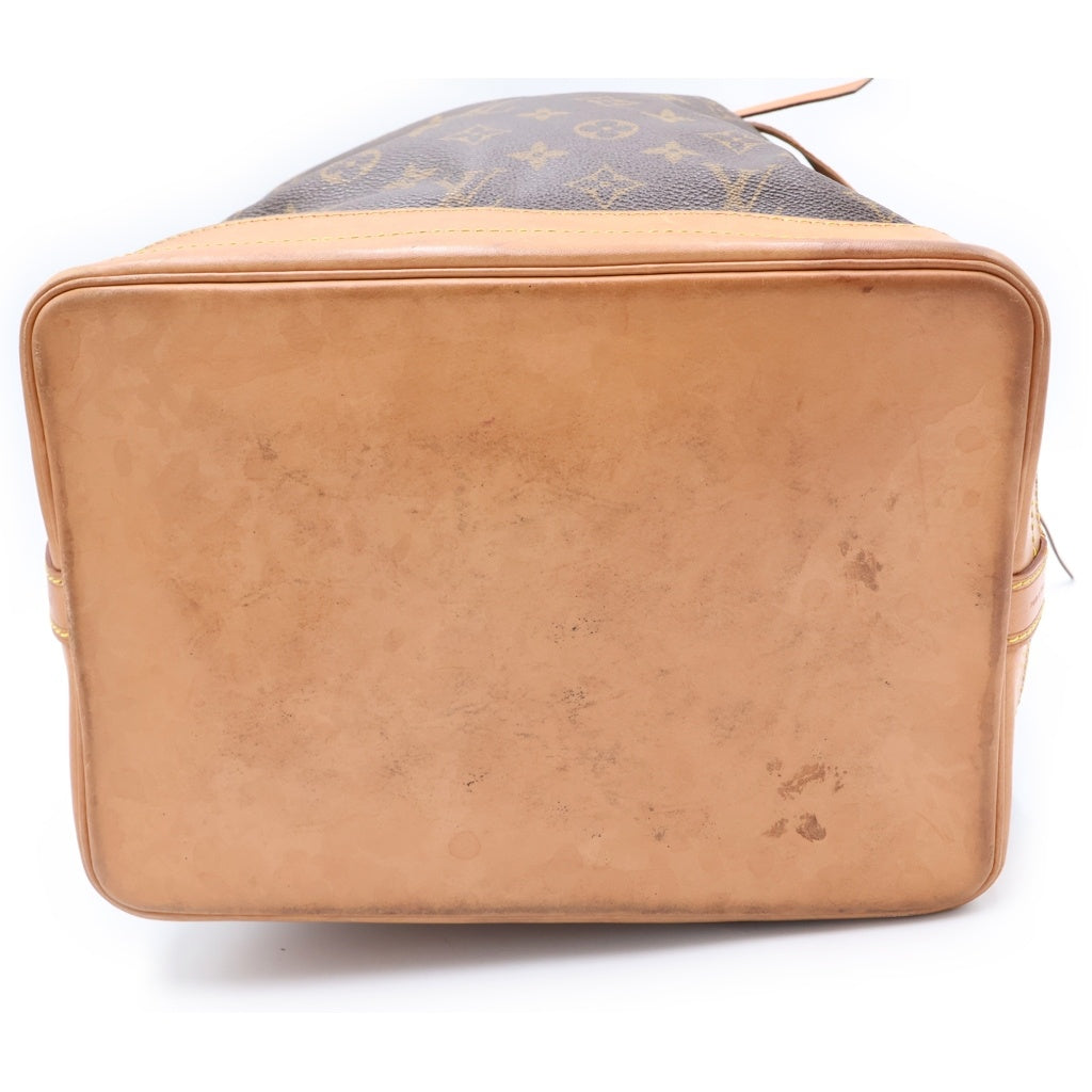 LOUIS VUITTON(ルイヴィトン) モノグラム ノエ ショルダーバッグ 巾着バッグ ブラウン レザー×PVC キャンバス M42224 ゴールド金具 レディース