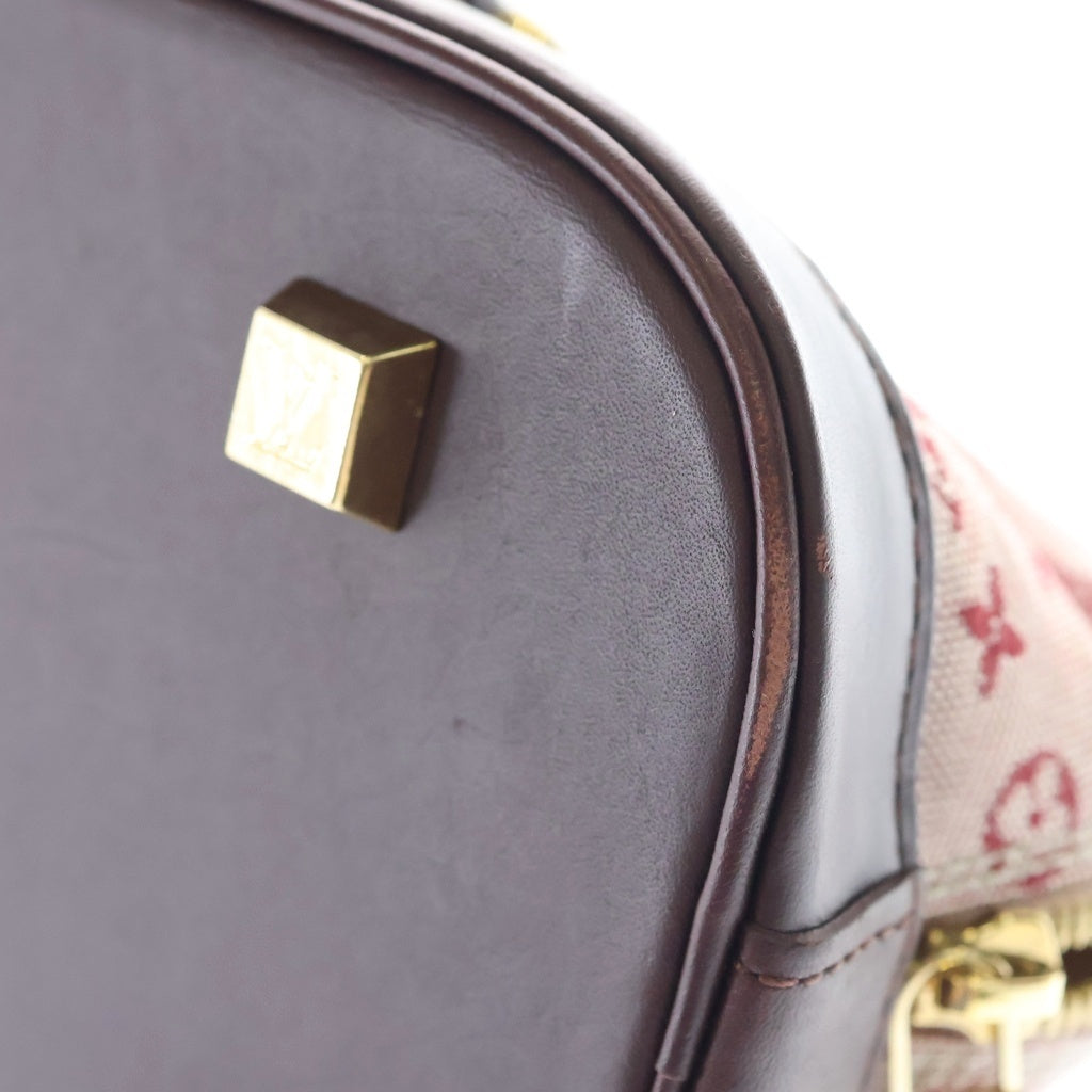 LOUIS VUITTON(ルイヴィトン) モノグラム・ミニキャンバス アルマ・ロン ハンドバッグ ワインレッド×ピンク キャンバス×レザー M92207 ゴールド金具 レディース