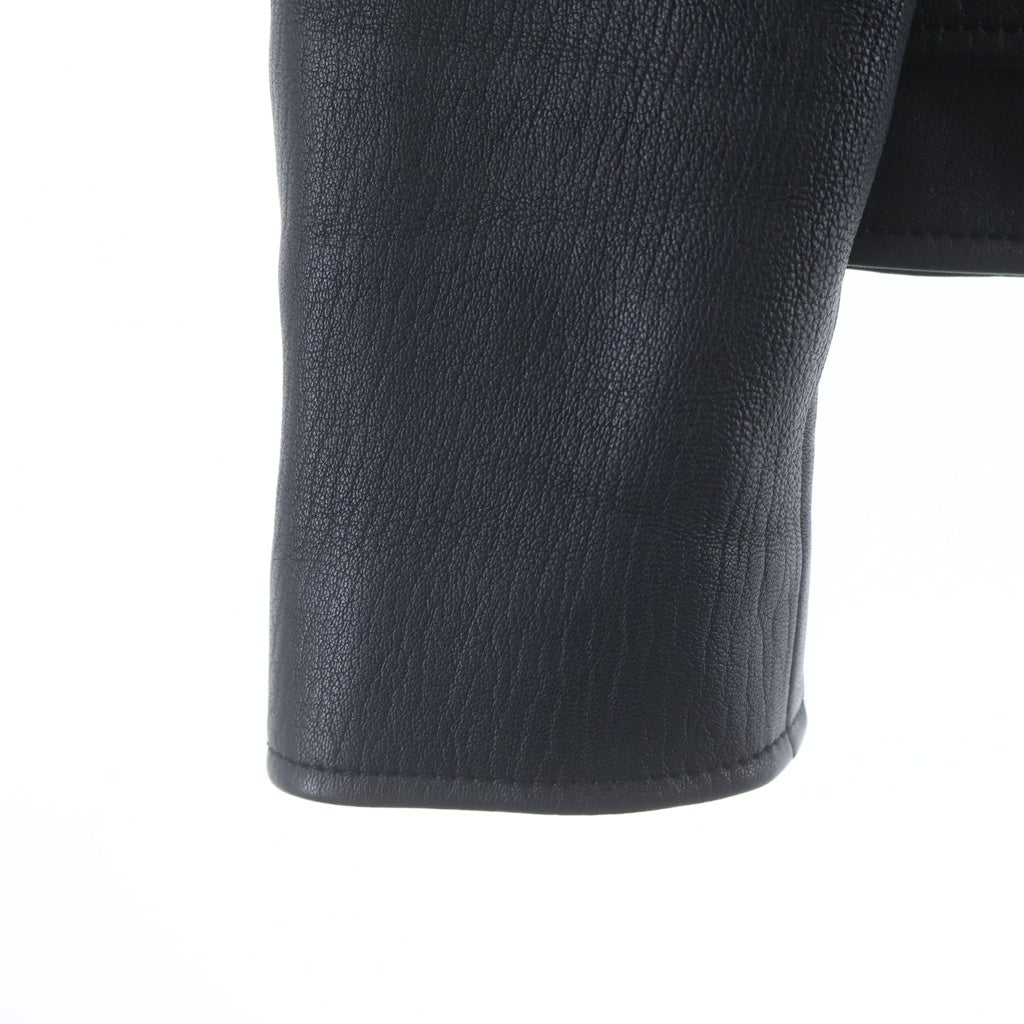 SAINT LAURENT PARIS(サンローランパリ) 25SS MOTORCYCLE JACKET モーターサイクル ジャケット ライダースジャケット ブラック レザー #46 822089