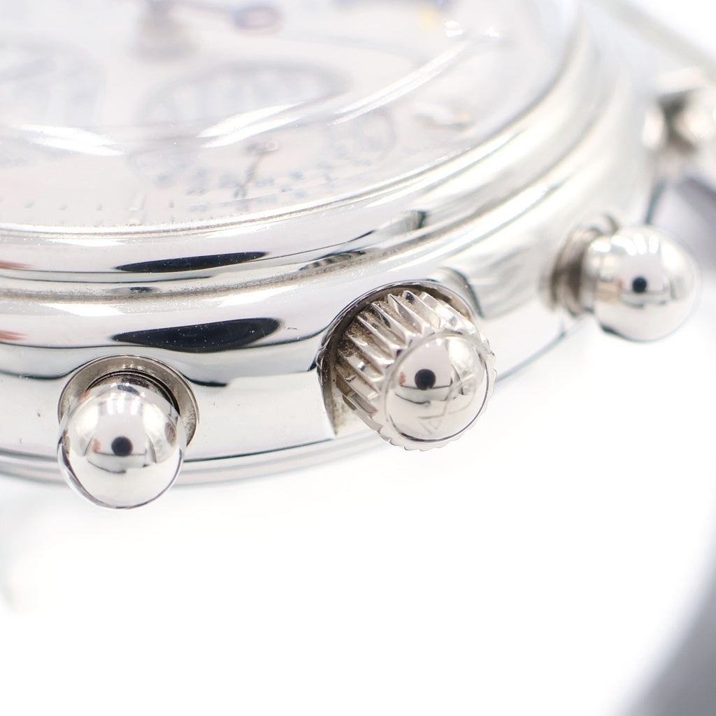 IWC(アイダブリューシー) ダヴィンチ パーペチュアルカレンダー ラトラパント シルバー文字盤 レザーベルト 自動巻き 腕時計 プラチナ/ブラック IW375103
