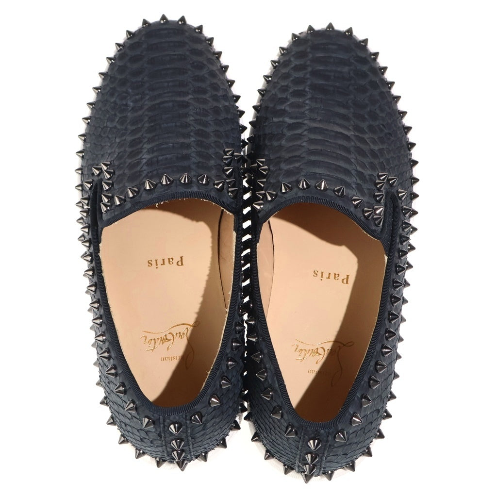 CHRISTIAN LOUBOUTIN(クリスチャンルブタン) PIK BOAT BLACK ピックボートブラックスタッズ スニーカー #40.5 3180363